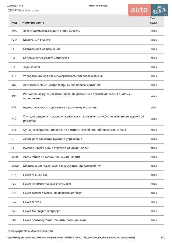 Внедорожник / Кроссовер Mercedes-Benz EQE SUV 2023 в Киеве