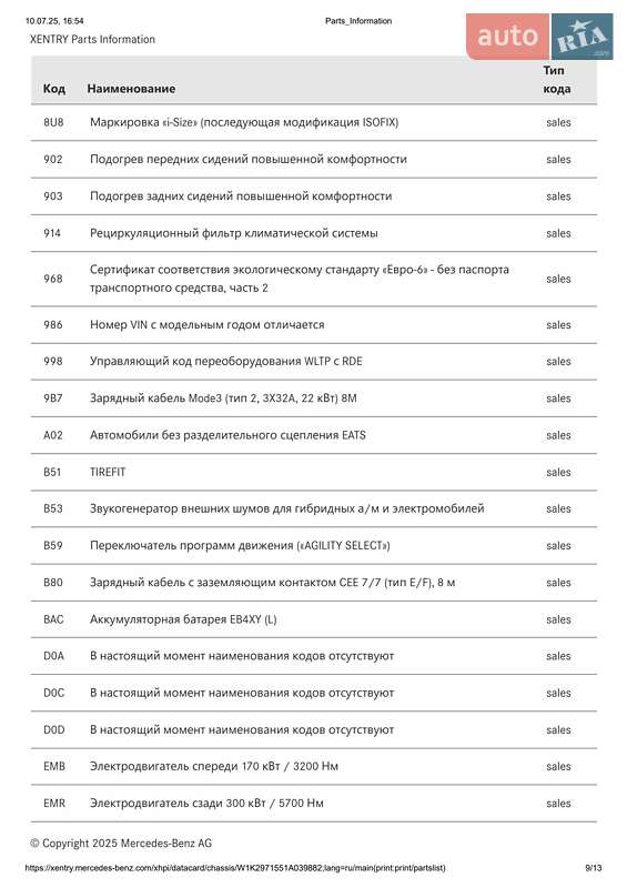 Седан Mercedes-Benz EQS 2023 в Киеве