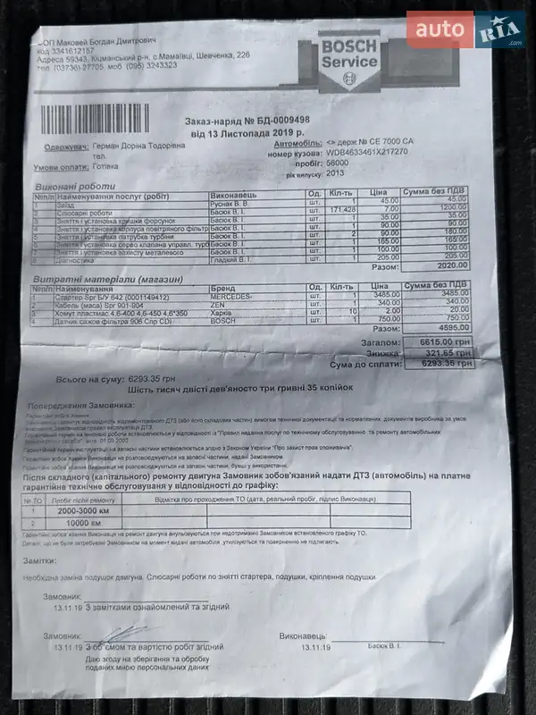 Внедорожник / Кроссовер Mercedes-Benz G-Class 2013 в Черновцах документ