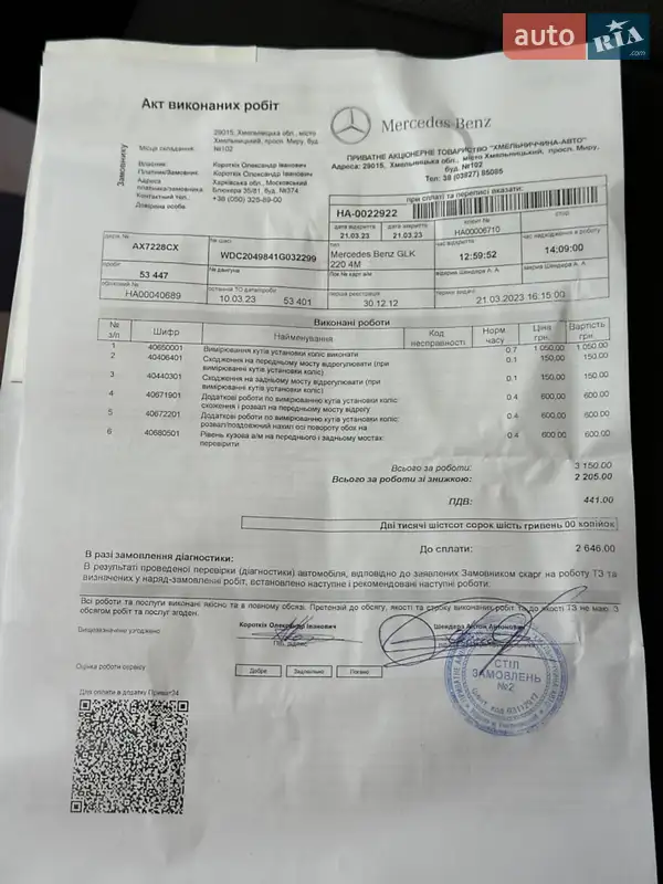 Внедорожник / Кроссовер Mercedes-Benz GLK-Class 2012 в Киеве документ