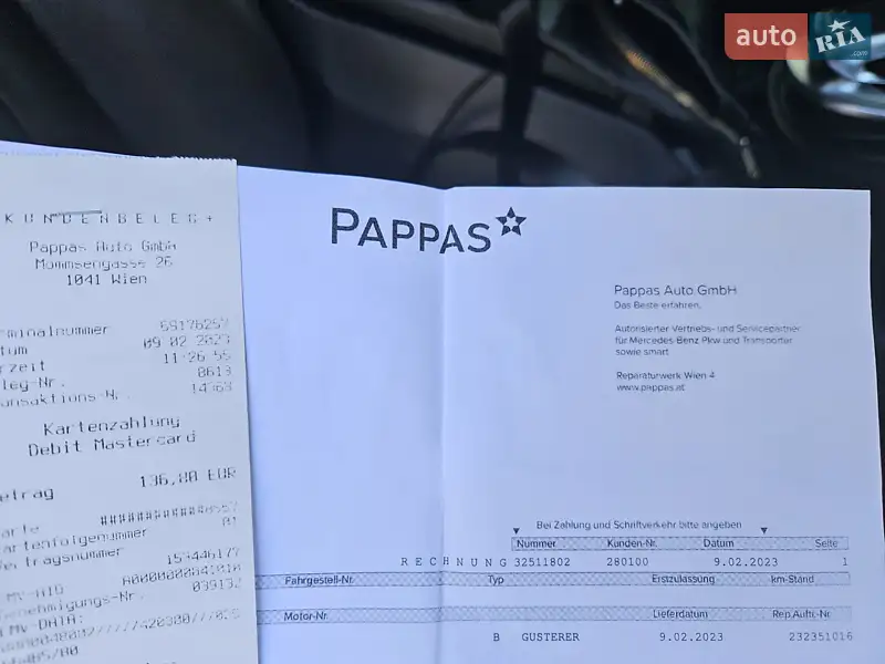 Минивэн Mercedes-Benz V-Class 2016 в Одессе документ 3 фото Минивэн Mercedes-Benz V-Class 2016 в Одессе документ