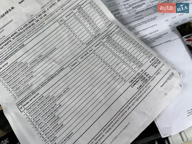 Мінівен Mercedes-Benz V-Class 2020 в Одесі документ