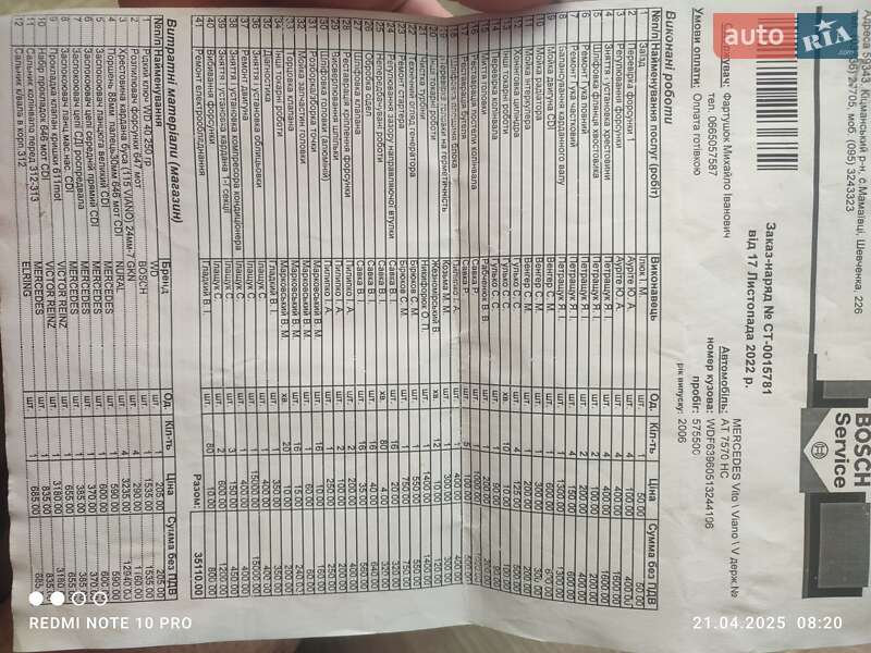 Минивэн Mercedes-Benz Vito 2006 в Калуше