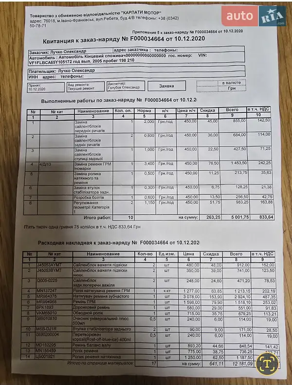 Седан Mitsubishi Galant 2009 в Ивано-Франковске документ