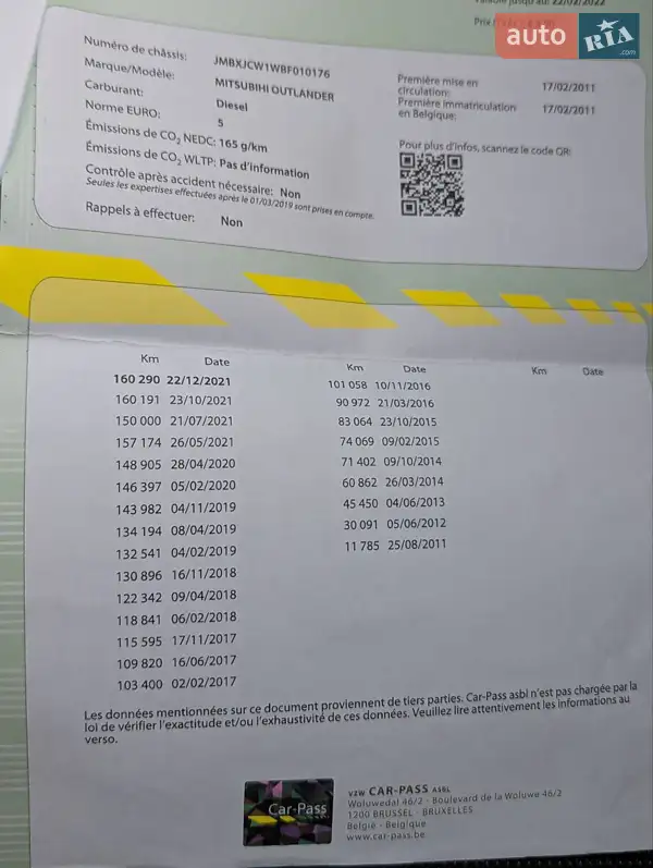 Позашляховик / Кросовер Mitsubishi Outlander 2011 в Коломиї документ 2 фото Позашляховик / Кросовер Mitsubishi Outlander 2011 в Коломиї документ