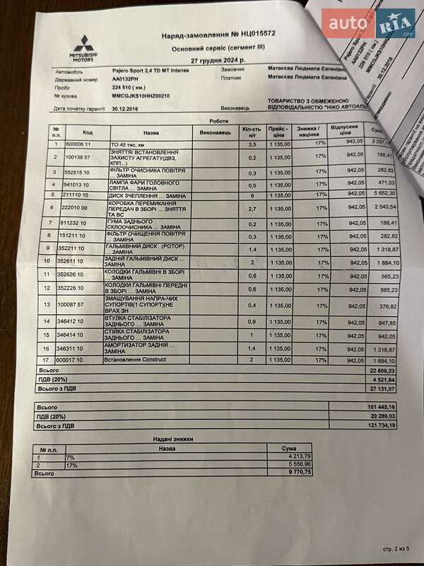 Позашляховик / Кросовер Mitsubishi Pajero Sport 2016 в Виноградові