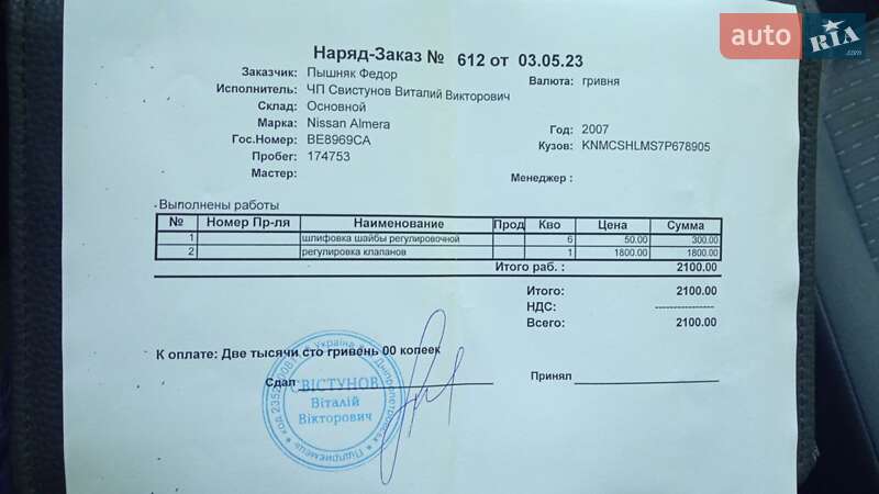 Седан Nissan Almera Classic 2007 в Днепре