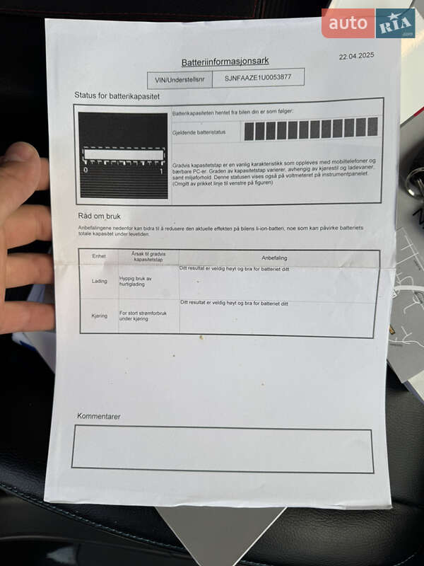 Хетчбек Nissan Leaf 2019 в Тернополі