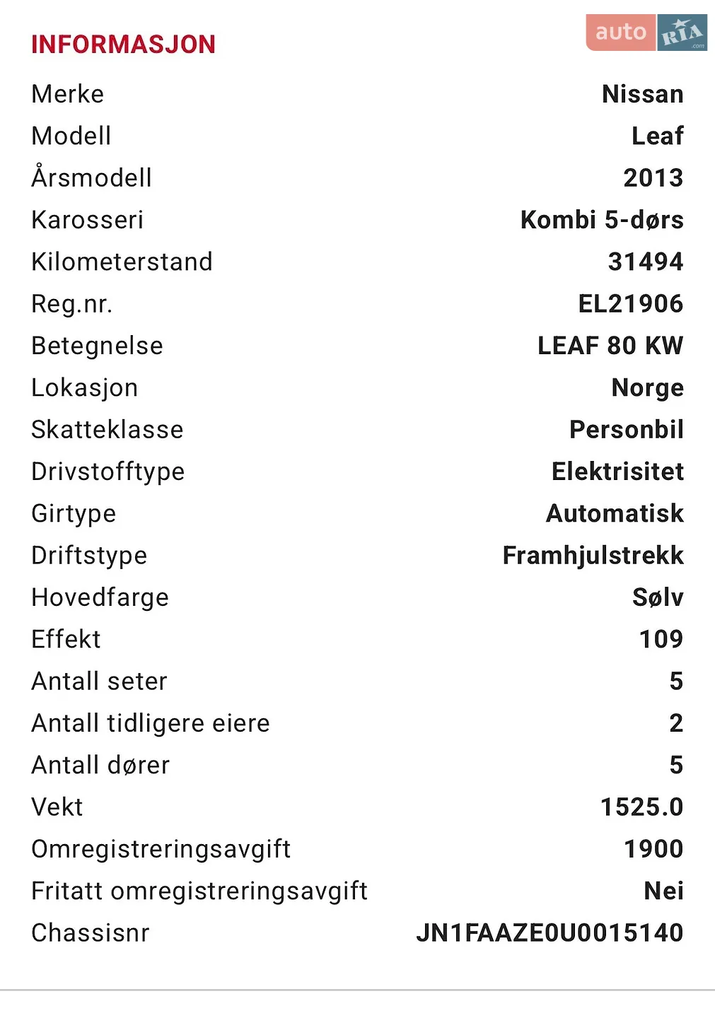 2012 Nissan Leaf - мініатюра 34