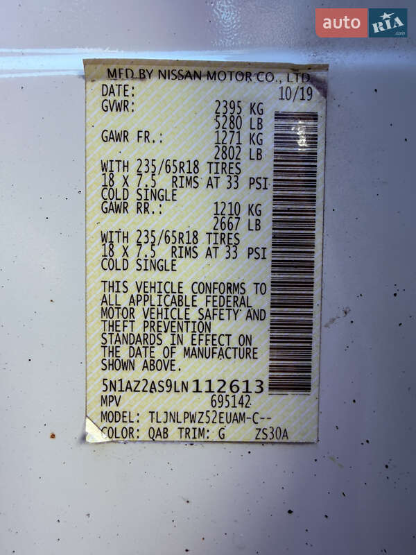 Позашляховик / Кросовер Nissan Murano 2019 в Полтаві