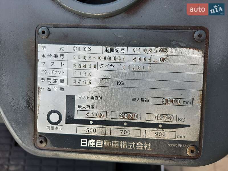 Вилочный погрузчик Nissan PH 2004 в Тернополе