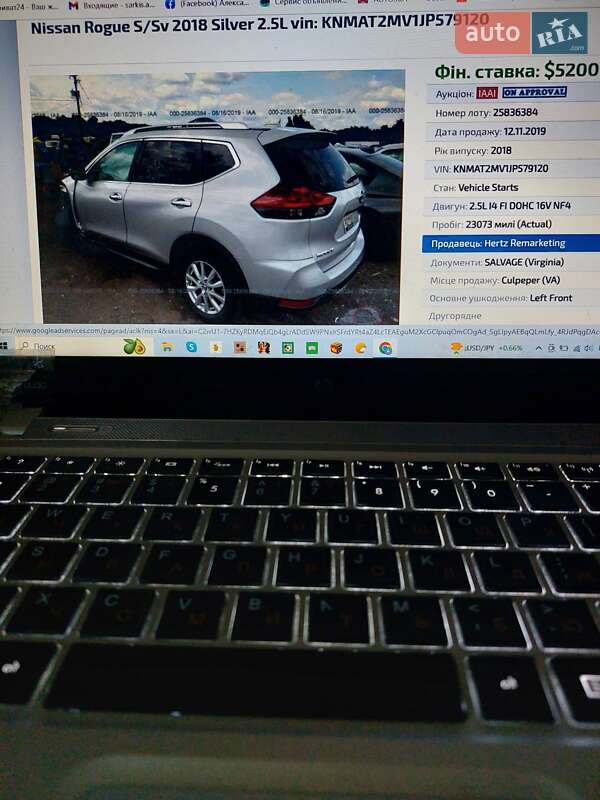 Внедорожник / Кроссовер Nissan Rogue 2018 в Харькове