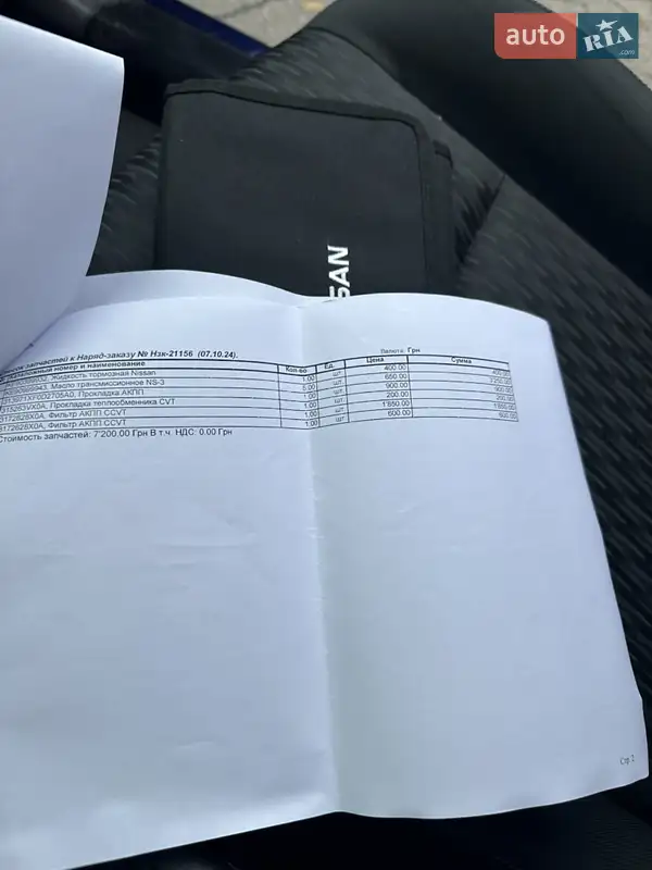 Внедорожник / Кроссовер Nissan Rogue 2019 в Киеве документ