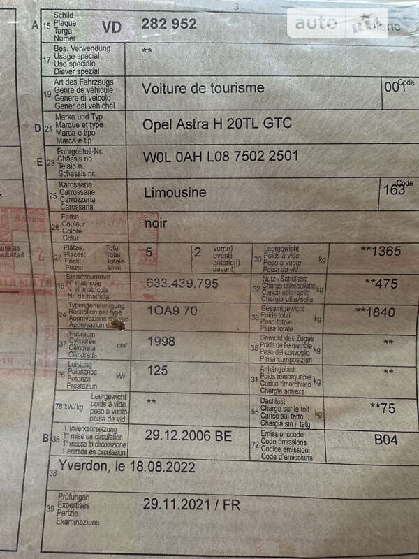 Купе Opel Astra 2006 в Киеве