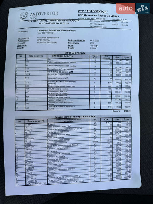 Універсал Opel Astra 2006 в Києві