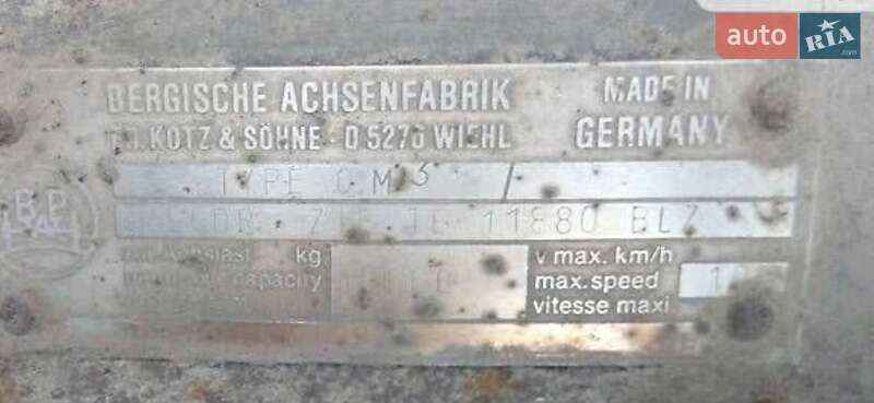 Шасси полуприцеп Pacton 3139 1990 в Луцке