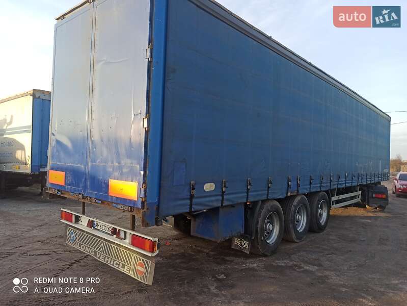 Тентований борт (штора) - напівпричіп Pacton T3-011 2005 в Пулинах