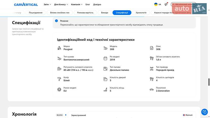 Універсал Peugeot 308 2014 в Чернівцях