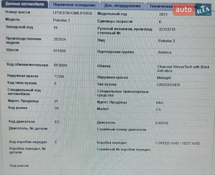 Ліфтбек Polestar 2 2020 в Києві