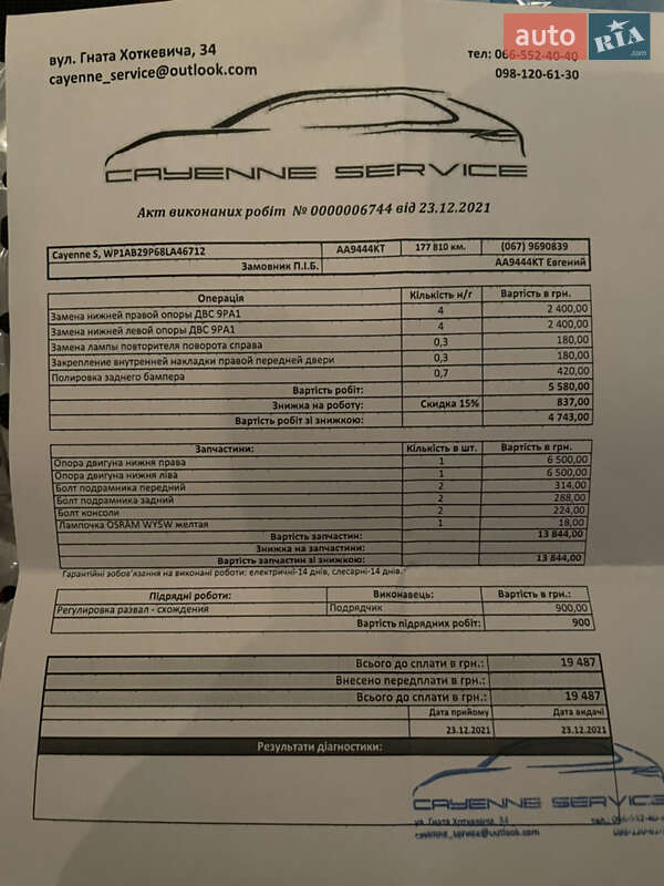 Внедорожник / Кроссовер Porsche Cayenne 2008 в Киеве