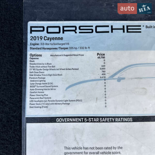 Внедорожник / Кроссовер Porsche Cayenne 2019 в Харькове