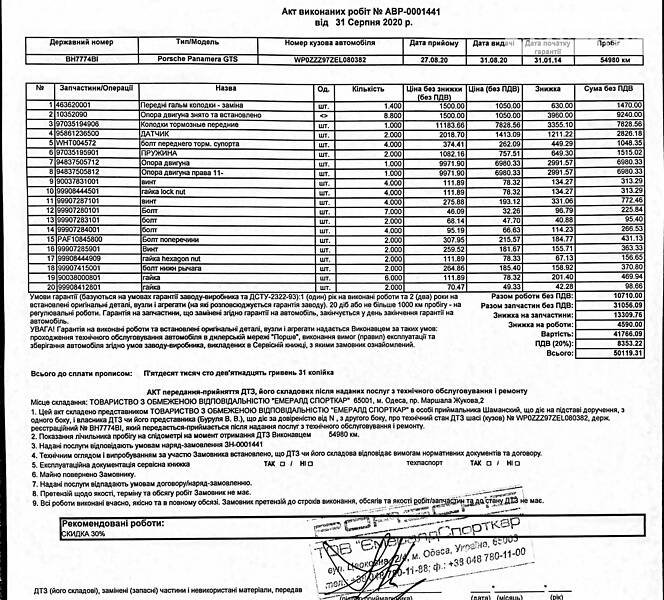 Седан Porsche Panamera 2013 в Одесі