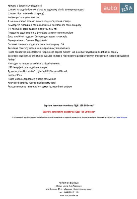 Фастбэк Porsche Panamera 2016 в Киеве