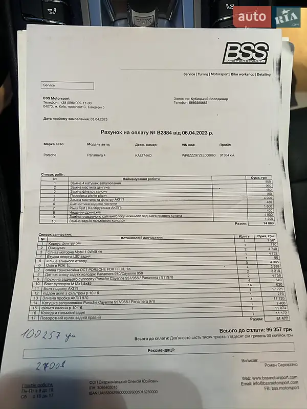Фастбек Porsche Panamera 2013 в Києві документ 6 фото Фастбек Porsche Panamera 2013 в Києві документ