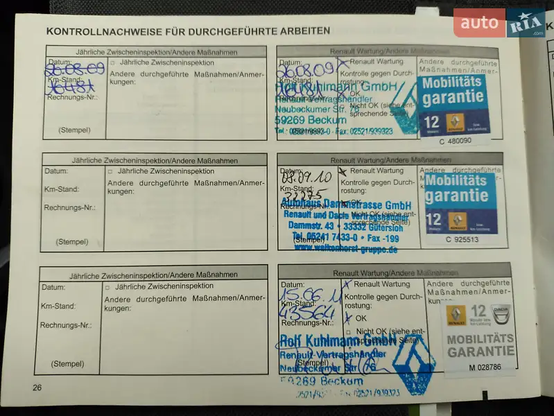 Універсал Renault Clio 2007 в Калуші документ 3 фото Універсал Renault Clio 2007 в Калуші документ