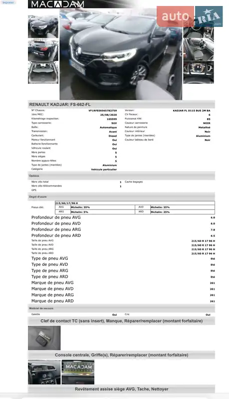 Внедорожник / Кроссовер Renault Kadjar 2020 в Старом Самборе документ