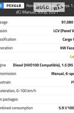 Вантажний фургон Renault Kangoo 2021 в Полтаві