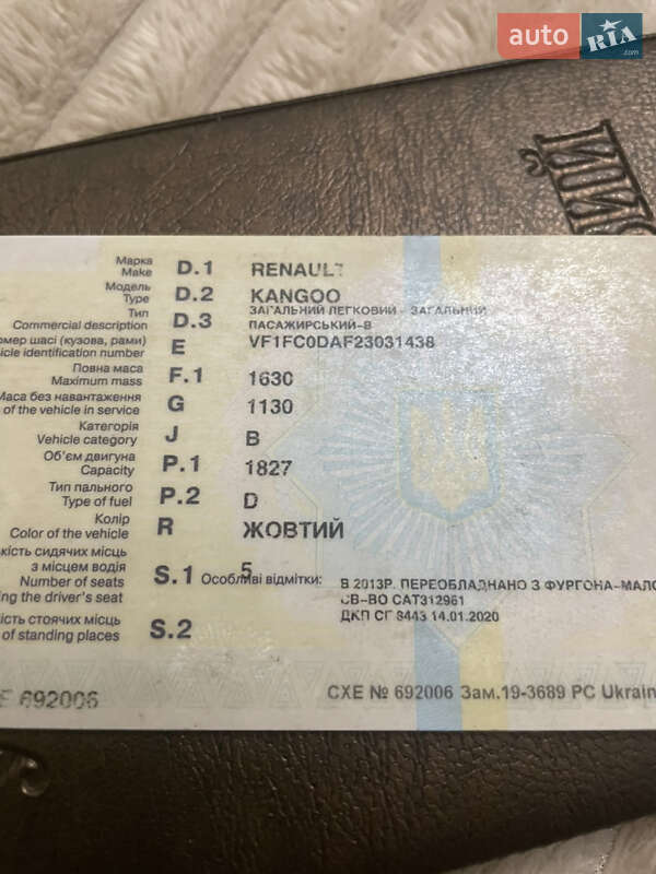 Мінівен Renault Kangoo 2000 в Рівному