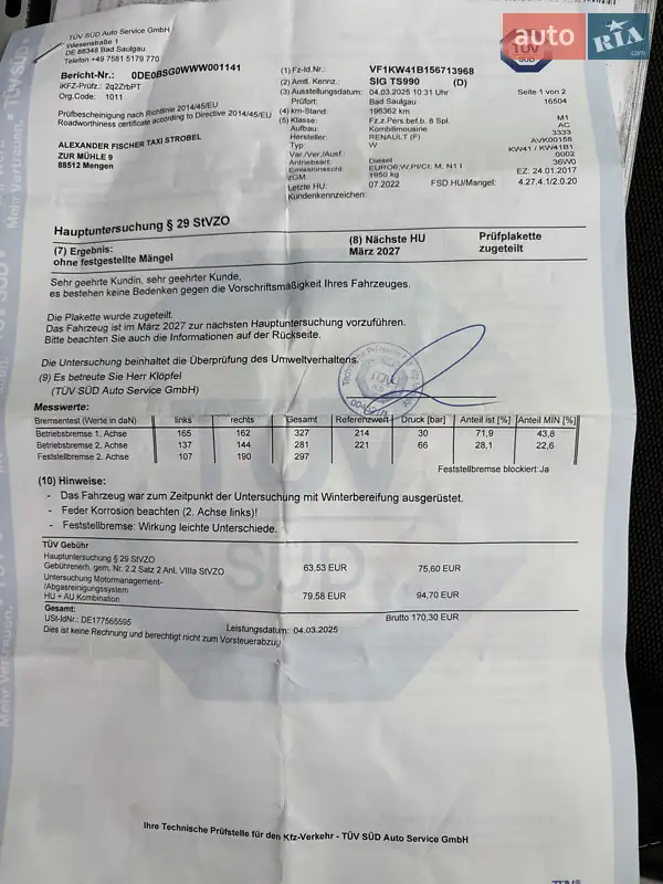 Минивэн Renault Kangoo 2017 в Луцке документ