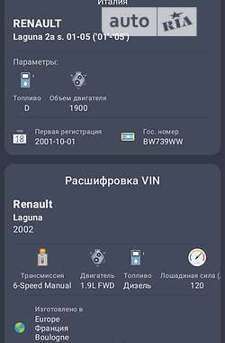 Лифтбек Renault Laguna 2001 в Новомосковске