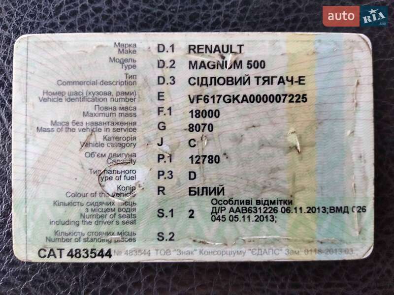 Тягач Renault Magnum 2007 в Боярці