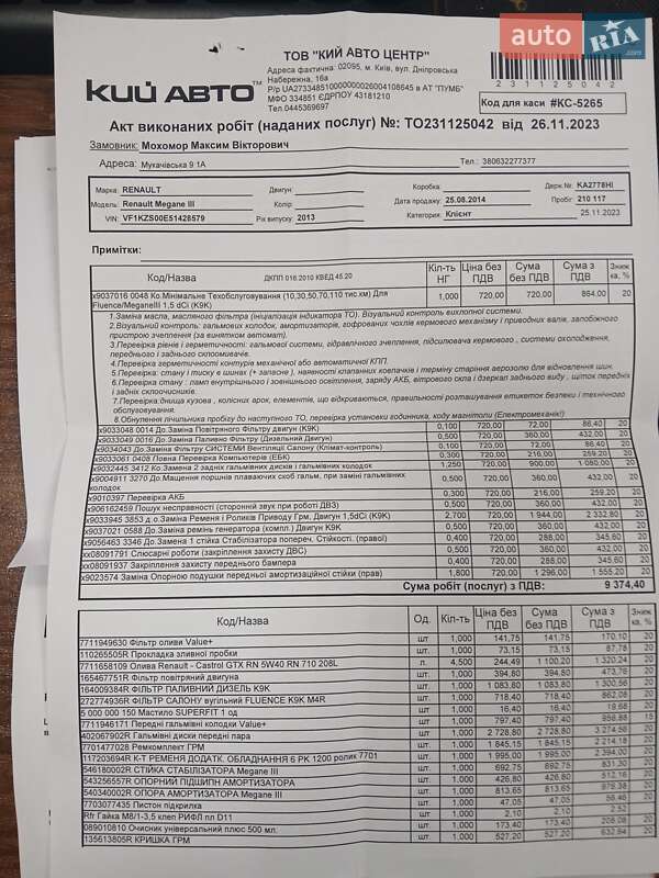 Універсал Renault Megane 2013 в Києві
