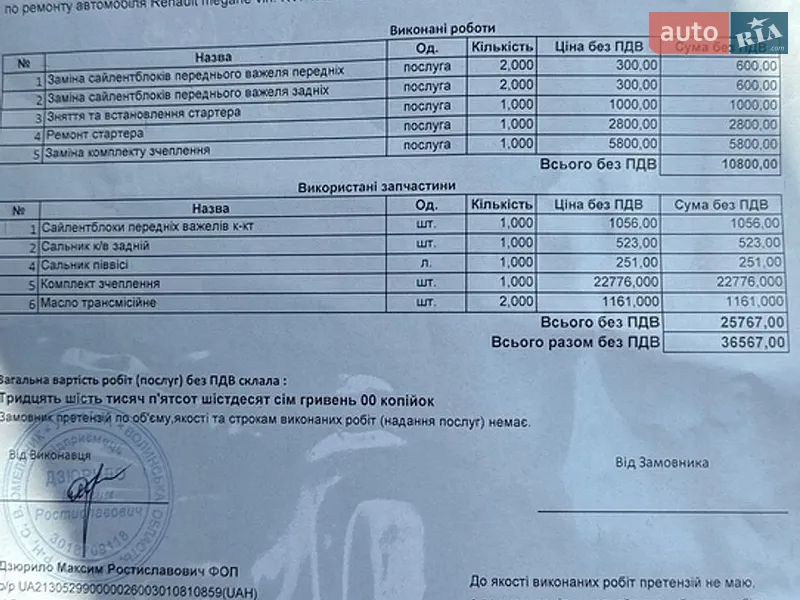 Универсал Renault Megane 2012 в Луцке документ
