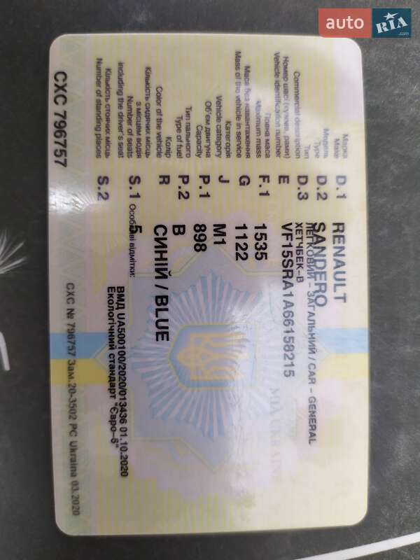 Хэтчбек Renault Sandero 2020 в Ужгороде