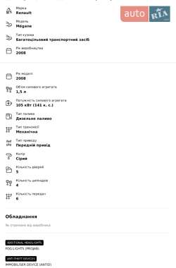 Минивэн Renault Scenic 2008 в 