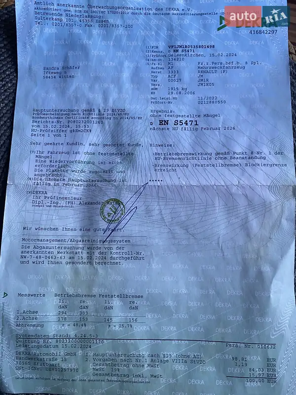 Минивэн Renault Scenic 2006 в Ровно документ 3 фото Минивэн Renault Scenic 2006 в Ровно документ