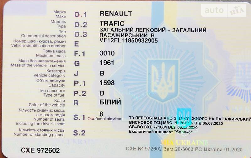 Мінівен Renault Trafic 2015 в Києві