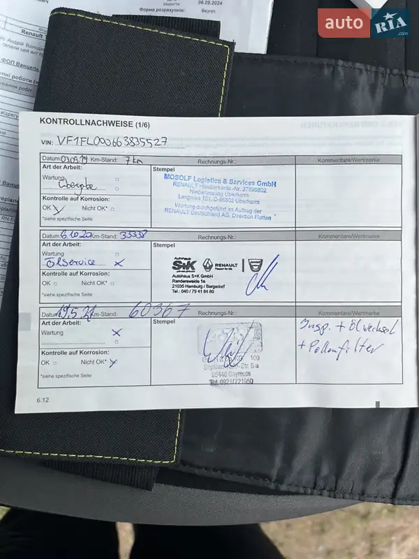 Минивэн Renault Trafic 2019 в Львове документ