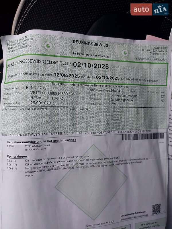 Мінівен Renault Trafic 2020 в Млиніві