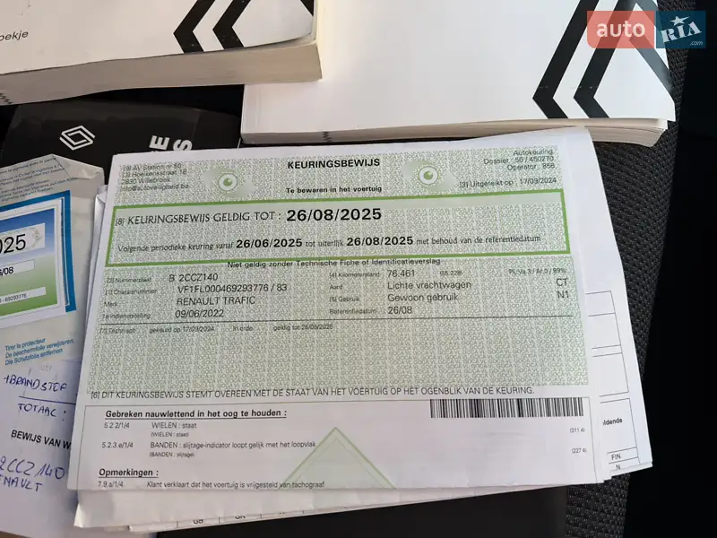 Грузовой фургон Renault Trafic 2022 в Звягеле документ