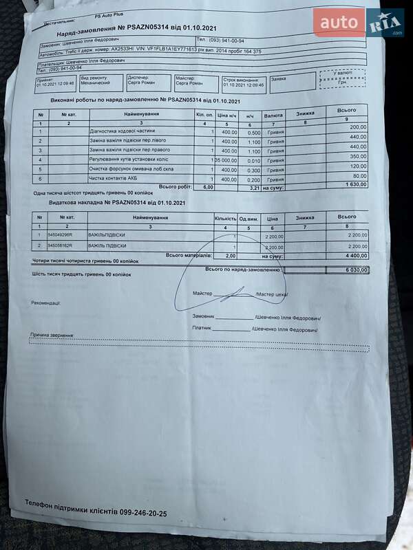 Мікроавтобус вантажний (до 3,5т) Renault Trafic 2014 в Харкові