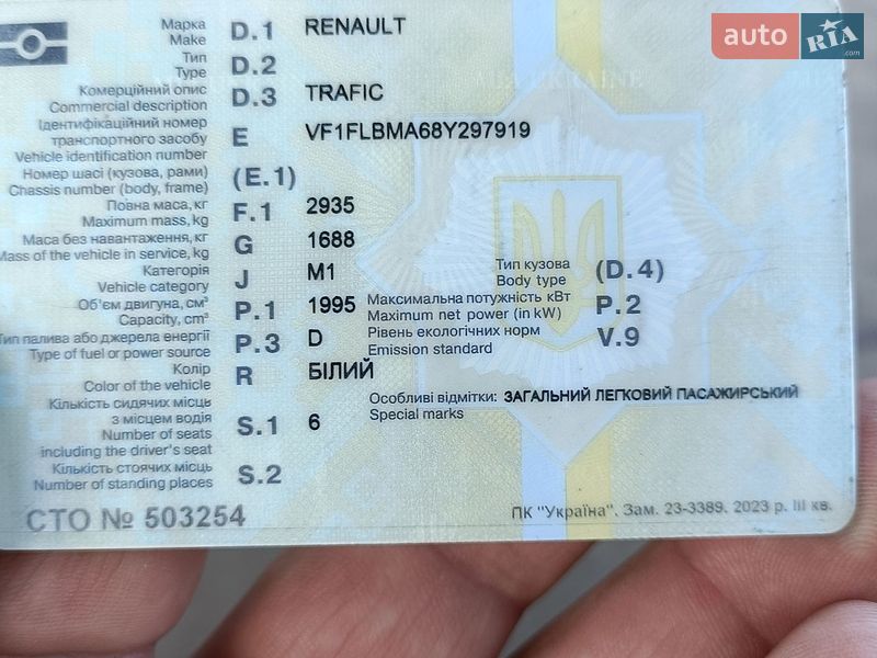 Минивэн Renault Trafic 2008 в Днепре