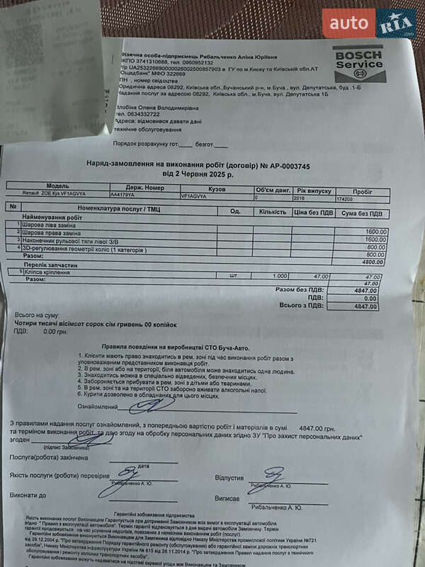 Хэтчбек Renault Zoe 2018 в Ворзеле