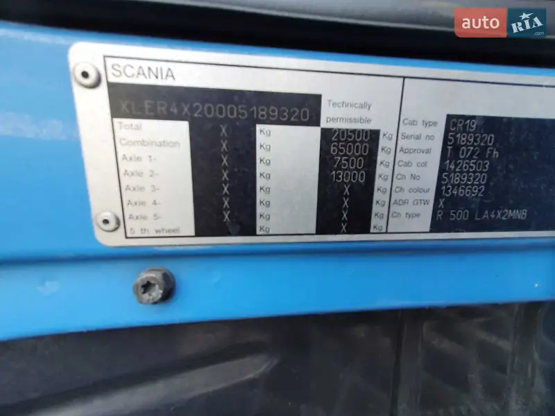 Тягач Scania R 500 2007 в 
