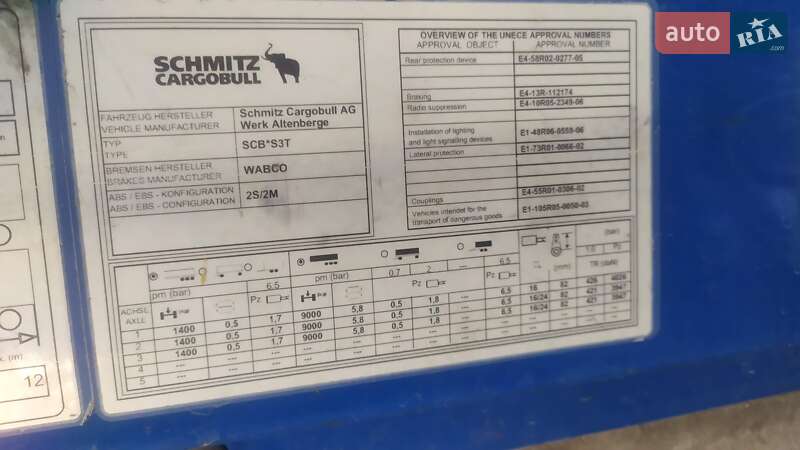 Тентованный борт (штора) - полуприцеп Schmitz Cargobull SCB S3T 2016 в Житомире фото 11 Тентованный борт (штора) - полуприцеп Schmitz Cargobull SCB S3T 2016 в Житомире
