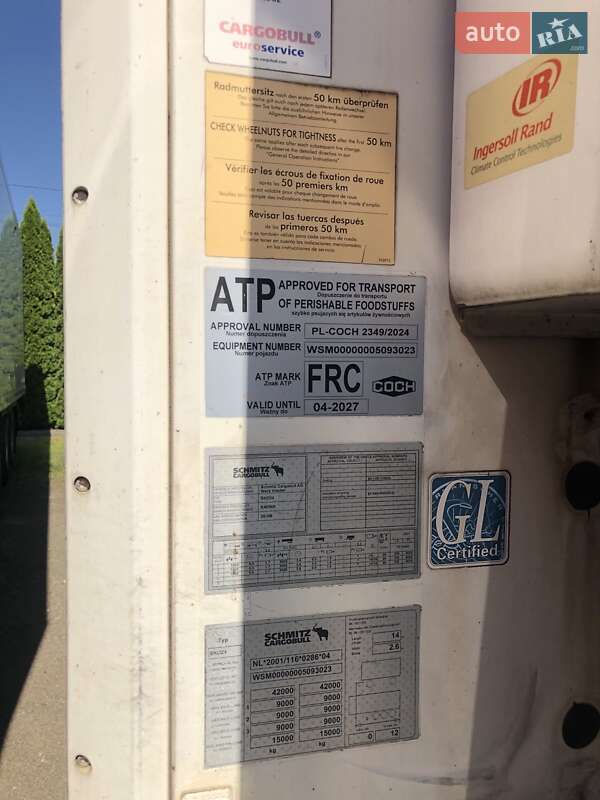 Рефрижератор полуприцеп Schmitz Cargobull SKO 24 2012 в Виннице
